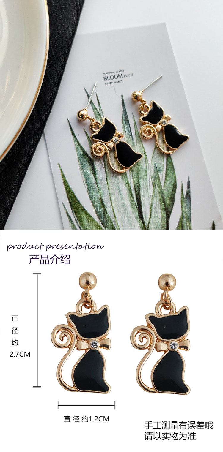可愛(ài)甜美少女心貓咪耳環(huán)廠家