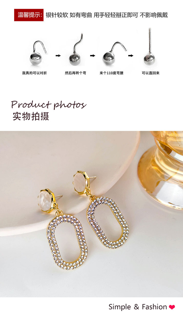 氣質(zhì)長(zhǎng)款閃鉆圓環(huán)耳環(huán)廠家批發(fā)