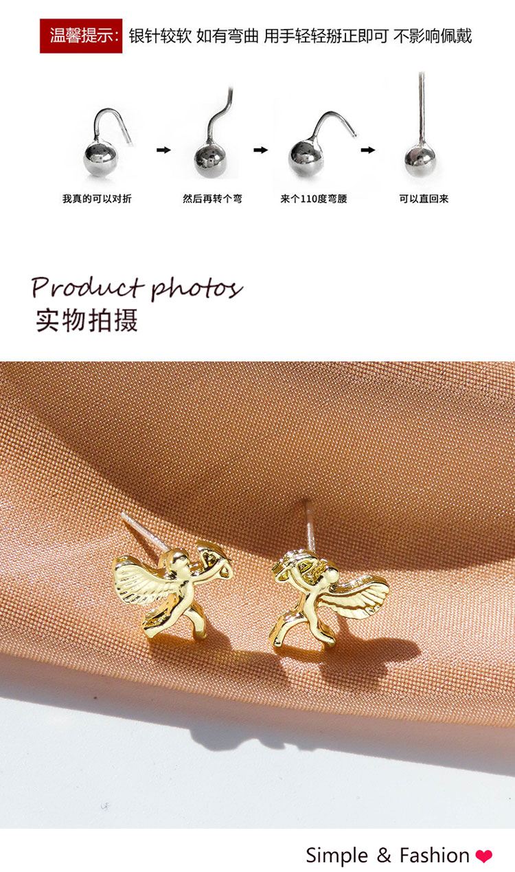 可愛小巧氣質(zhì)小天使耳釘批發(fā)