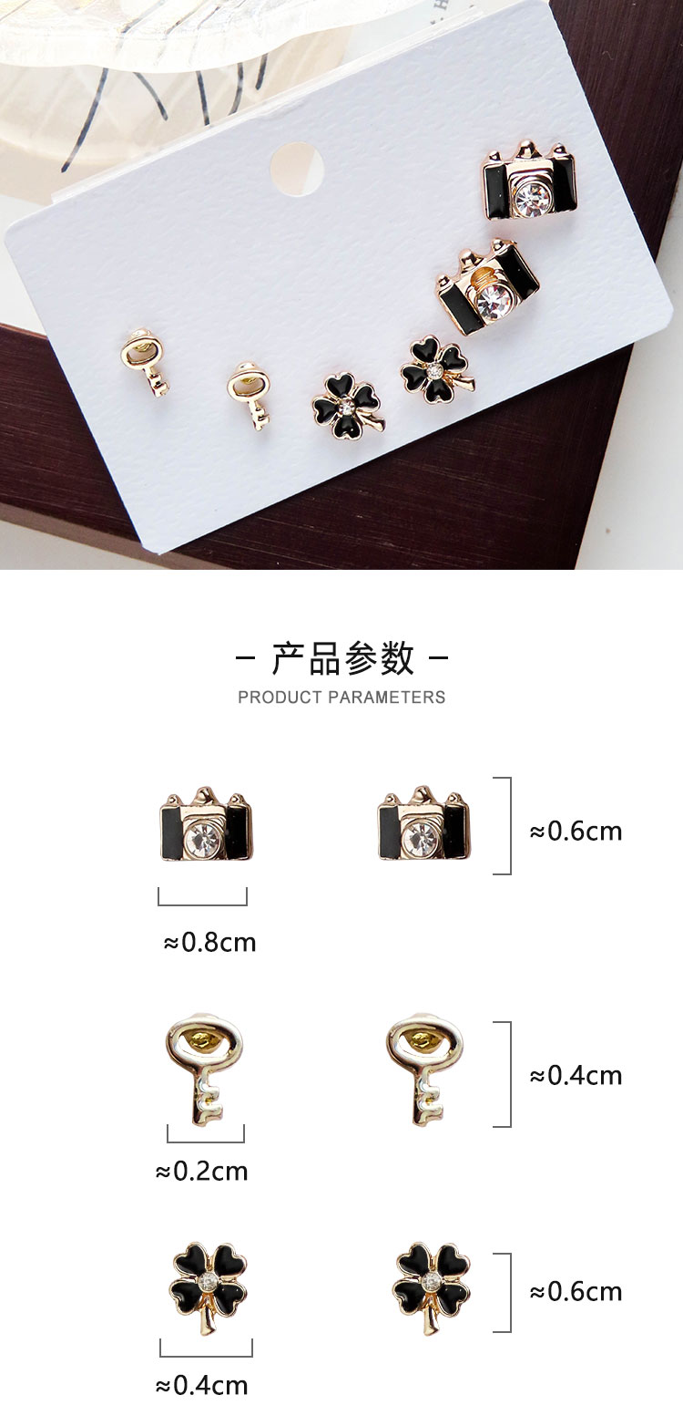 飾品工廠多對相機四葉草耳釘